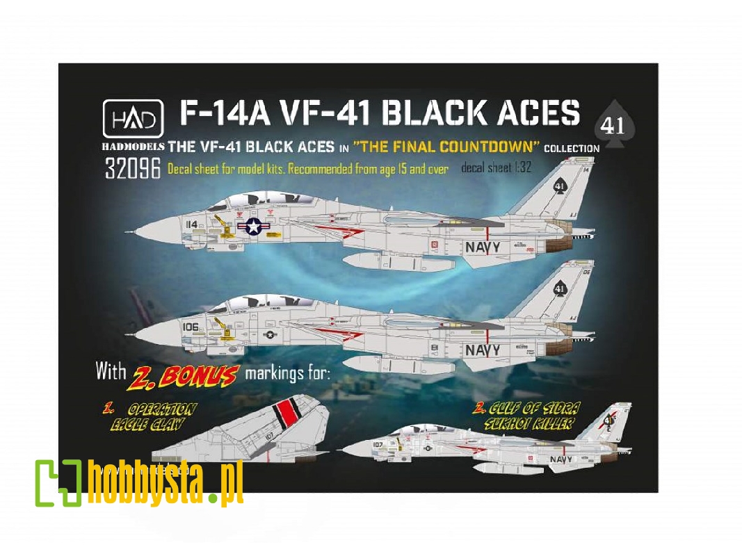 F-14a Black Aces "the Final Countdown" - zdjęcie 1 F-14a Black Aces "the Final Countdown" - zdjęcie 1