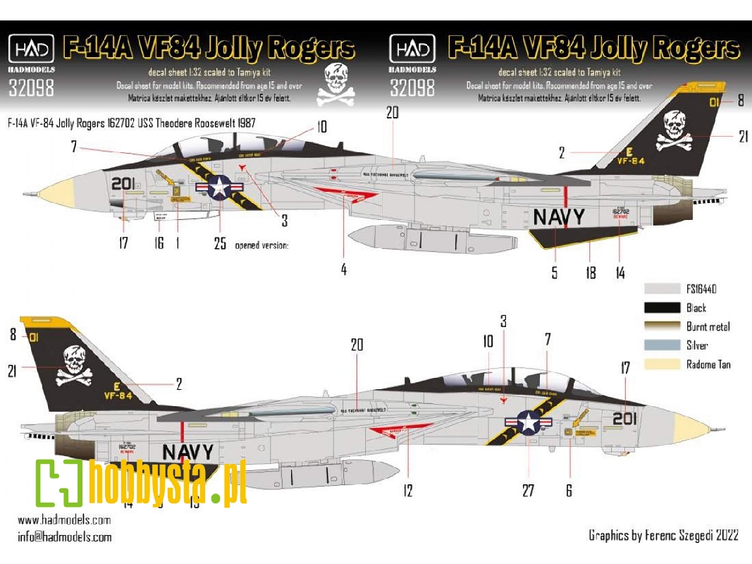 F-14a Vf84 Jolly Rogers Uss Theodore Roosevelt - zdjęcie 1 F-14a Vf84 Jolly Rogers Uss Theodore Roosevelt - zdjęcie 1