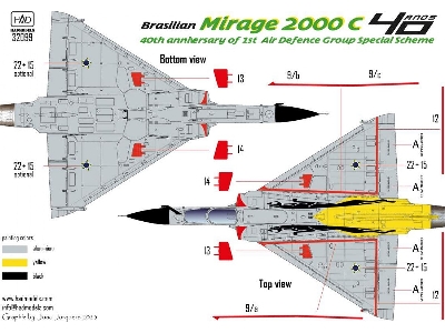Brasilian Mirage 2000 C - 40th Anniversary Of 1st Air Defence Group Special Scheme - zdjęcie 3