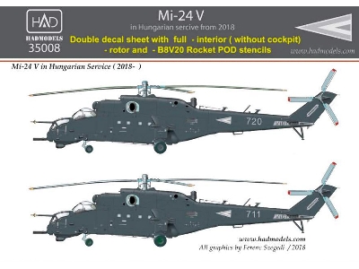 Mi-24 V In Hungarian Service With New Nato Painting - Witth Full Setecil Double Decal Sheet - zdjęcie 2