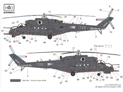 Mi-24 V In Hungarian Service With New Nato Painting - Witth Full Setecil Double Decal Sheet - zdjęcie 3