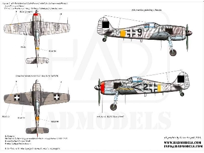Fw-190 F-8 Red/ Black 2; 9; W-517; W505 - zdjęcie 2