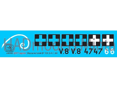 Messerschmitt Bf 109 G-6 Decal Sheet Version 2017 - zdjęcie 1