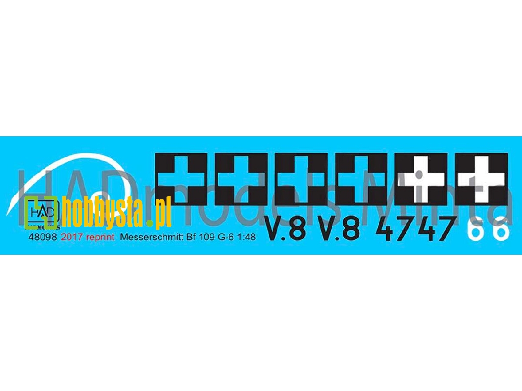 Messerschmitt Bf 109 G-6 Decal Sheet Version 2017 - zdjęcie 1 Messerschmitt Bf 109 G-6 Decal Sheet Version 2017 - zdjęcie 1