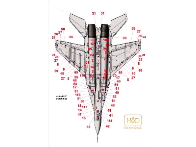 Mig-29 Full Russian Stencil - zdjęcie 5