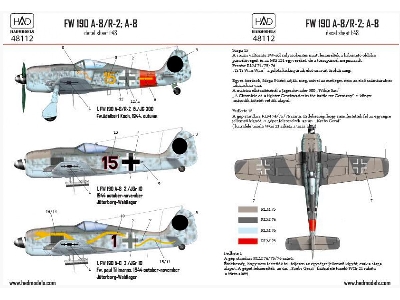 Fw-190 A-8 / R2 Luftwaffe Ti Ti Wau Wau Yellow 15, Black 1, Black15 - zdjęcie 2