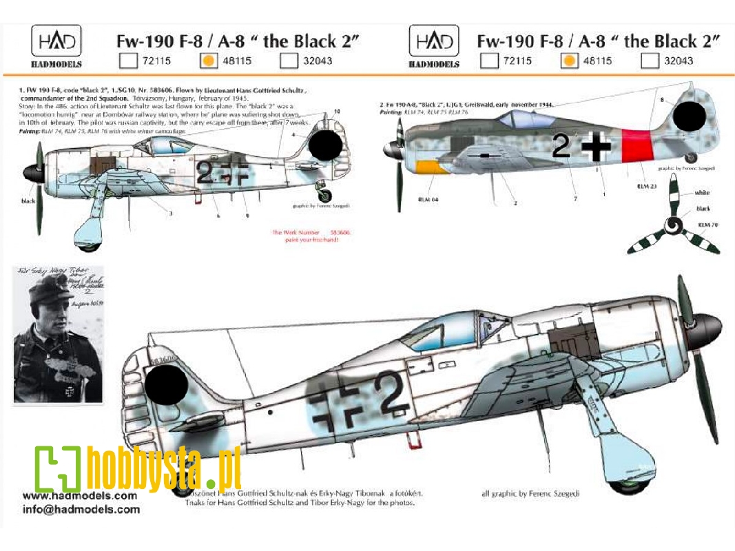 Fw-190 F-8 / A-8 Luftwaffe Black 2 - zdjęcie 1 Fw-190 F-8 / A-8 Luftwaffe Black 2 - zdjęcie 1