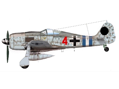 Fw-190 A-8 / R2 Red 4 Ur Sau; Red16 Schwarzer Panter - zdjęcie 3