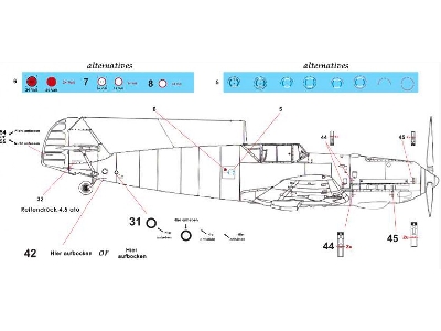 Bf 109 E Full Stencil Sheet - zdjęcie 4