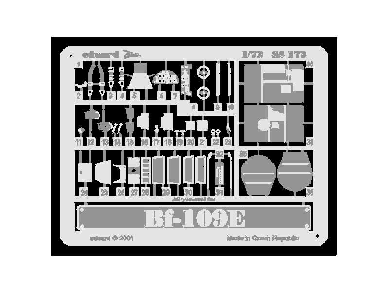 Bf 109E 1/72 - Hasegawa - blaszki - zdjęcie 1 Bf 109E 1/72 - Hasegawa - blaszki - zdjęcie 1