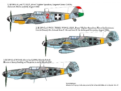 Messerschmitt Bf 109 G-6 Hun W0+21, W0+66, Red 2 - zdjęcie 2