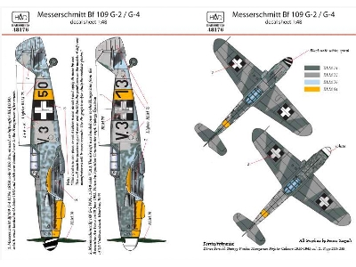 Messerschmitt Bf 109 G-2/ G-4 Hunv.3+13; V.3+50 - zdjęcie 3