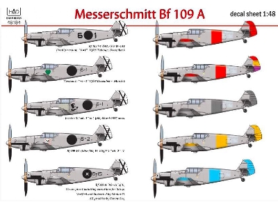 Messerschmitt Bf 109 A V3 6.1, .6-1, .6-2, .6,-15 - zdjęcie 1