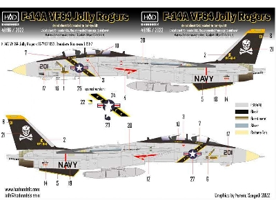 F-14a 201 Vf-84 Jolly Rogers New Version - zdjęcie 1