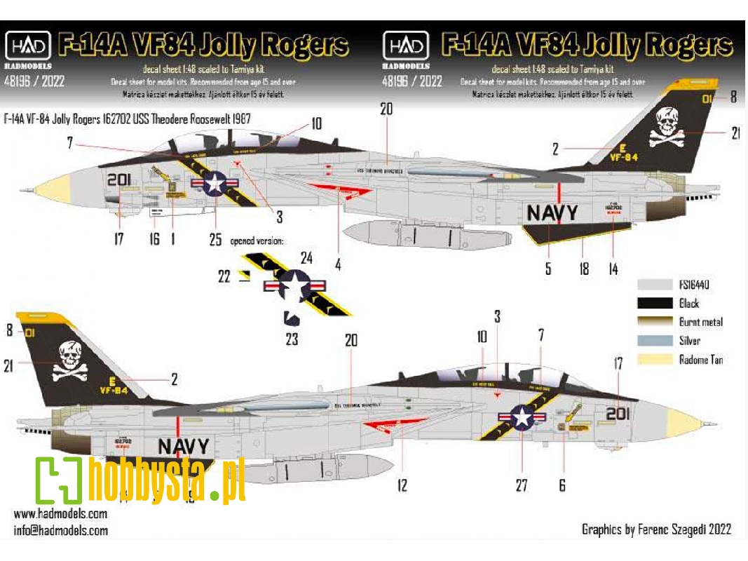 F-14a 201 Vf-84 Jolly Rogers New Version - zdjęcie 1 F-14a 201 Vf-84 Jolly Rogers New Version - zdjęcie 1