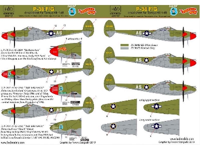 P-38 F/ G For Tamiya Kit Above Europe - zdjęcie 3