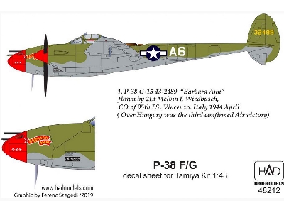 P-38 F/ G For Tamiya Kit Above Europe - zdjęcie 4
