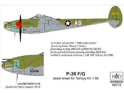 P-38 F/ G For Tamiya Kit Above Europe - zdjęcie 5