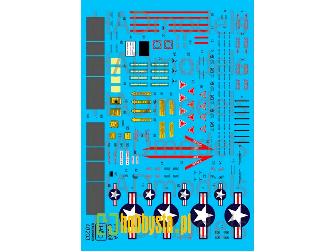 F-14a High Visibility Stencil Set - zdjęcie 1