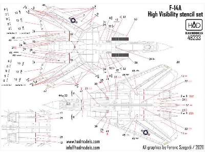 F-14a High Visibility Stencil Set - zdjęcie 3