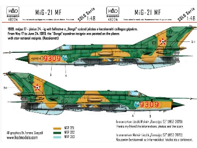 Mig-21 Mf Hunaf 9309 DongĂł Squadron - zdjÄ™cie 2