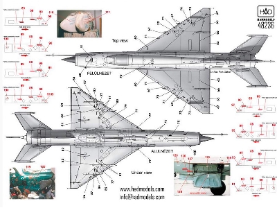 Mig-21 Mf/ Bis Stencil 1 White - zdjęcie 3