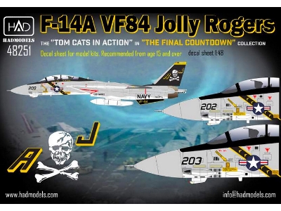 F-14a Jolly Rogers "the Final Countdown" Part 2 Main Actors - In Action - zdjęcie 1