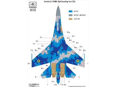 Su-27 Ub Ukrainian Digital Camouflage Decal Sheet - zdjęcie 3