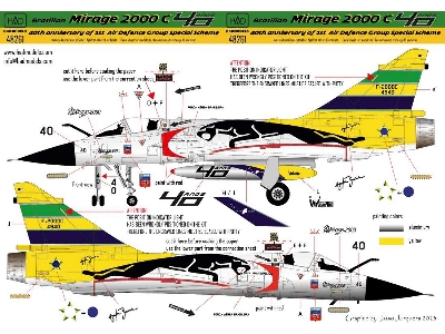 Brasilian Mirage 2000c Ayrton Senna - 40th Anniversary Of 1st Air Defence Group Special Scheme - zdjęcie 3