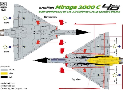 Brasilian Mirage 2000c Ayrton Senna - 40th Anniversary Of 1st Air Defence Group Special Scheme - zdjęcie 4