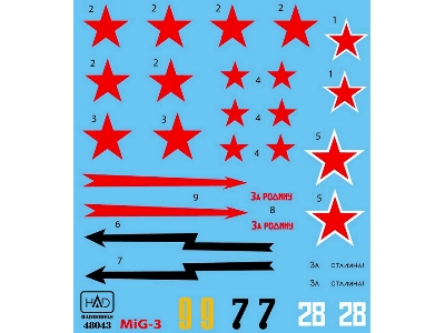 Mig-3 White 28, Yellow9, Black7 With Za Stalina, Za Rodinu - zdjęcie 1
