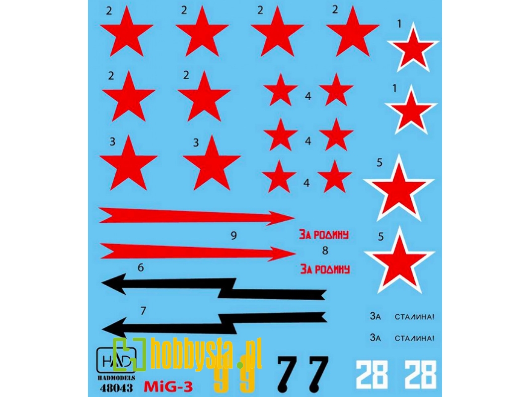 Mig-3 White 28, Yellow9, Black7 With Za Stalina, Za Rodinu - zdjęcie 1 Mig-3 White 28, Yellow9, Black7 With Za Stalina, Za Rodinu - zdjęcie 1