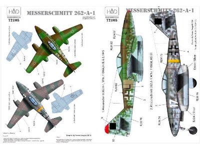 Messerschmitt Me 262 A-1 Luftwaffe Black L, White 17 - zdjęcie 1