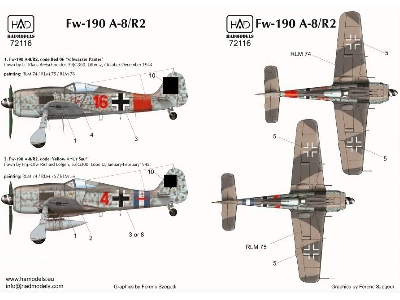 Fw 190 A-8 / R2 Ur Sau Red 16, Red 4 Schwarzer Panter - zdjęcie 2