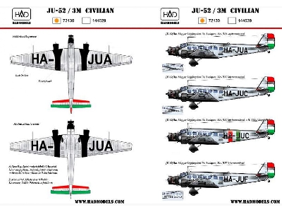 Ju-52 Civilian Ha-jua, Ha-juc, Ha-juf - zdjęcie 1