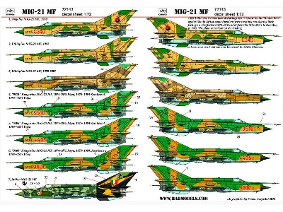 Mig-21mf Hunaf 4405, 9606, 9510, Indian C2283, Angolan C340, Ethiopian 1082, 1052 - zdjęcie 2