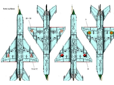Mig-21mf Hunaf 4405, 9606, 9510, Indian C2283, Angolan C340, Ethiopian 1082, 1052 - zdjęcie 3