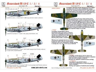 Me Bf 109 E1/ 3/ 4 Kieki, Grace, Fortuna, Motti - zdjęcie 2