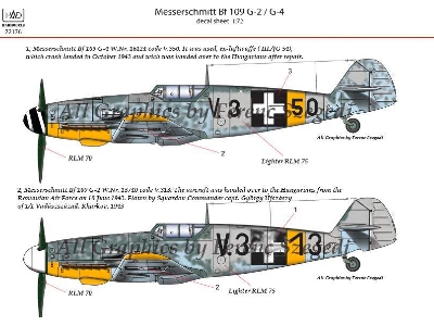 Messerschmitt Bf 109 G-2/ G-4 Hunv.3+13; V.3+50 - zdjęcie 2