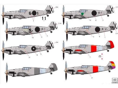 Messerschmitt Bf 109 A V3 6.1, .6-1, .6-2, .6,-15 - zdjęcie 3