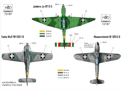 Bf 109 G-6, Ju-87 D-5, Fw 190 F-8 Hungarian Planes - zdjęcie 4