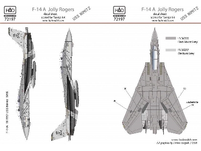 F-14a Vf-84 Jolly Rogers Uss Nimitz Low Visibility (For Tamiya) - zdjęcie 2