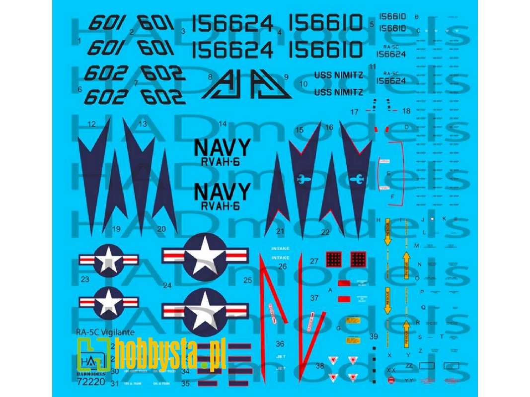 Ra-5c Vigilante Part 3 / Uss Nimizt With Full Stencil - zdjęcie 1 Ra-5c Vigilante Part 3 / Uss Nimizt With Full Stencil - zdjęcie 1
