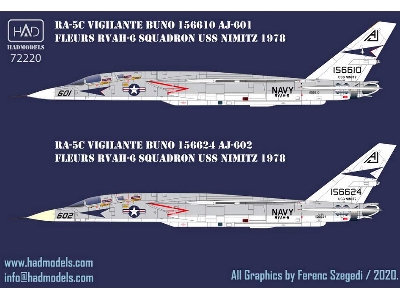 Ra-5c Vigilante Part 3 / Uss Nimizt With Full Stencil - zdjęcie 2