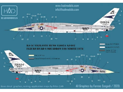 Ra-5c Vigilante Part 3 / Uss Nimizt With Full Stencil - zdjęcie 3