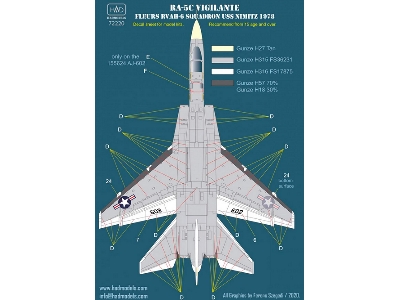 Ra-5c Vigilante Part 3 / Uss Nimizt With Full Stencil - zdjęcie 5