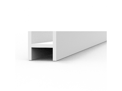 Beam H Shape 2.50 X 2.50 X 350mm - Styrene (1 Piece) - zdjęcie 1