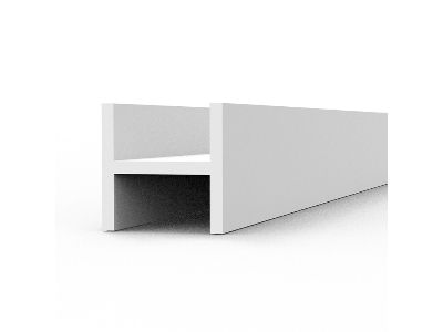 Beam H Shape 3.00 X 3.00 X 350mm - Styrene (1 Piece) - zdjęcie 1