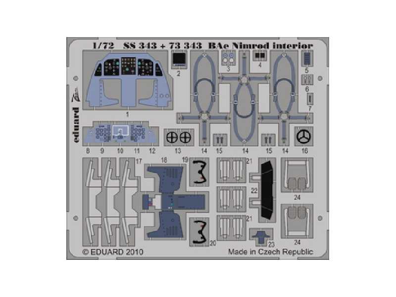 BAe Nimrod interior 1/72 - Airfix - blaszki - zdjęcie 1 BAe Nimrod interior 1/72 - Airfix - blaszki - zdjęcie 1