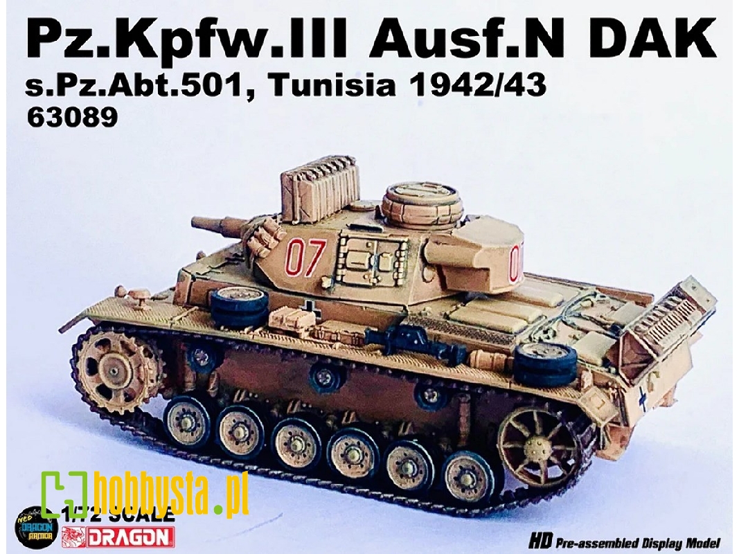Pz.Kpfw.Iii Ausf.N - Dak S.Pz.Abt.501 Tunisia 1942/1943 - zdjęcie 1 Pz.Kpfw.Iii Ausf.N - Dak S.Pz.Abt.501 Tunisia 1942/1943 - zdjęcie 1
